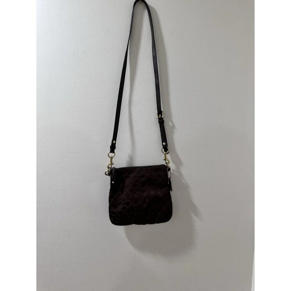 Coach Madison Med Dark Brown Crossbody Bag